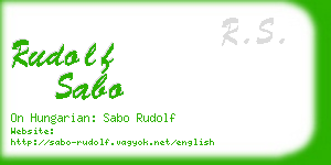 rudolf sabo business card